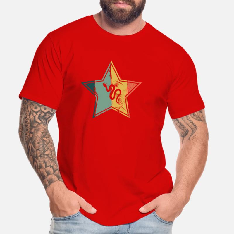 Snake Retro Reptile Python Gift idea Männer Premium Bio T-Shirt