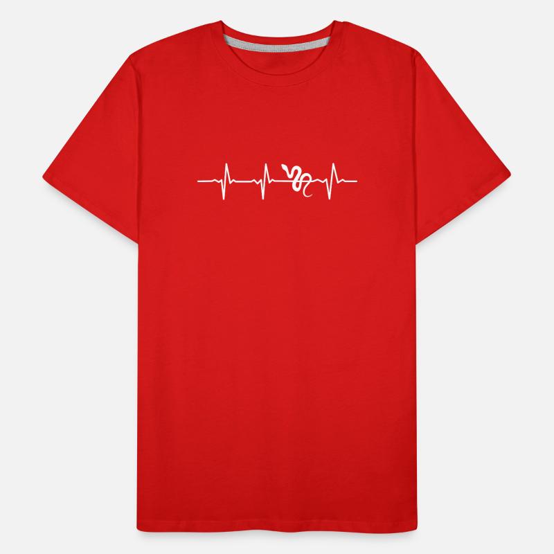 Snake Retro Reptile Python Gift idea Männer Premium Bio T-Shirt