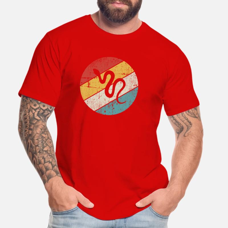 Snake Retro Reptile Python Gift idea Männer Premium Bio T-Shirt