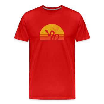 Snake Retro Reptile Python Gift idea - Männer Premium Bio T-Shirt - Rot - Vorne - Damien (186cm)