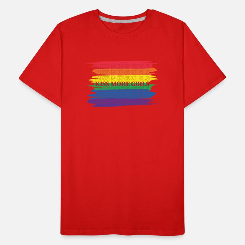 LGBTQ Nonbinary Coloré Rainbow Flag LGBTQ + Pride T-shirt bio Premium Homme