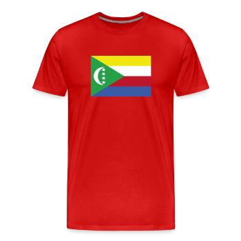 Official Comoros Flag Comoro Country Pride - Men's Premium Organic T-Shirt - red - Front - Damien (186cm)
