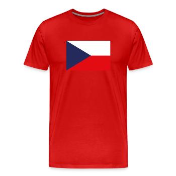 Official Czech Flag Czech Republic Country Pride - Men's Premium Organic T-Shirt - red - Front - Damien (186cm)