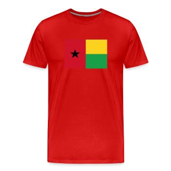 Drapeau officiel de la Guinée Fierté du pays guinéen - T-shirt bio Premium Homme - rouge - Devant - Damien (186cm)