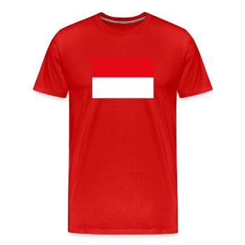 Official Indonesia Flag Indonesian Country Pride - Men's Premium Organic T-Shirt - red - Front - Damien (186cm)