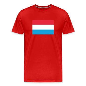 Drapeau officiel luxembourgeois - T-shirt bio Premium Homme - rouge - Devant - Damien (186cm)