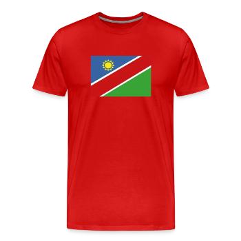 Official Namibia Flag Namibian Country Pride - Men's Premium Organic T-Shirt - red - Front - Damien (186cm)