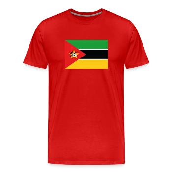 Official Mozambique Flag Mozambican Country Pride - Men's Premium Organic T-Shirt - red - Front - Damien (186cm)