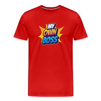 Mon propre patron Freelance freelance - T-shirt bio Premium Homme - rouge - Devant - Damien (186cm)