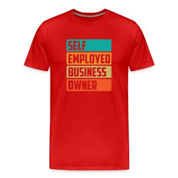 Selbständiger Geschäftsinhaber Selbstständig - Männer Premium Bio T-Shirt - Rot - Vorne - Damien (186cm)