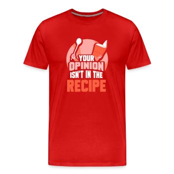 Votre avis n’est pas inclus dans la recette Mama - T-shirt bio Premium Homme - rouge - Devant - Damien (186cm)