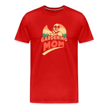 Jardin Mama Jardinier Horticulture Mère - T-shirt bio Premium Homme - rouge - Devant - Damien (186cm)