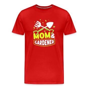 Mother & Gardener Horticulture Garden Mom - Men's Premium Organic T-Shirt - red - Front - Damien (186cm)