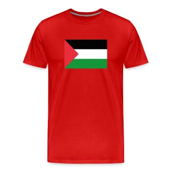 Offizielle Palästina-Flagge Palästinensischer Landesstolz - Männer Premium Bio T-Shirt - Rot - Vorne - Damien (186cm)