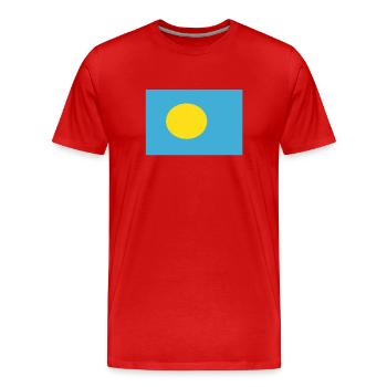Official Palau Flag Palauan Country Pride - Men's Premium Organic T-Shirt - red - Front - Damien (186cm)
