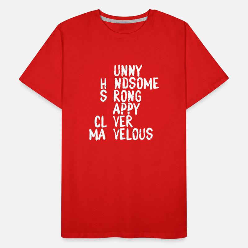 Name Des Vaters Männer Premium Bio T-Shirt