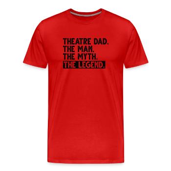 Theater Papa Schauspieler Darstellende Kunst Probe - Männer Premium Bio T-Shirt - Rot - Vorne - Damien (186cm)
