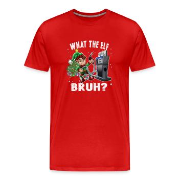Elf Pumping Gas for Christmas 2022 Funny - Men's Premium Organic T-Shirt - red - Front - Damien (186cm)