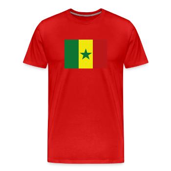 Official Senegal Flag Senegalese Country Pride - Men's Premium Organic T-Shirt - red - Front - Damien (186cm)