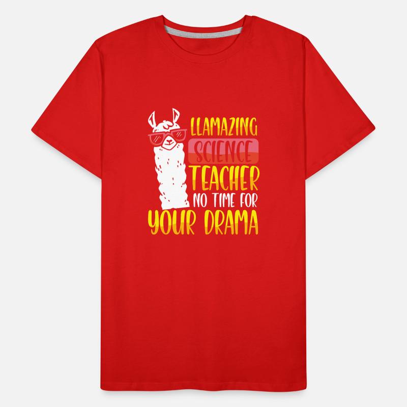 Lama Professeur de sciences naturelles T-shirt bio Premium Homme