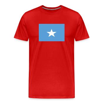 Drapeau officiel de la Somalie Somali Country Pride - T-shirt bio Premium Homme - rouge - Devant - Damien (186cm)
