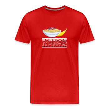 Cereal Grits Kasha Upma Rice And Morning Cornmeal - Men's Premium Organic T-Shirt - red - Front - Damien (186cm)