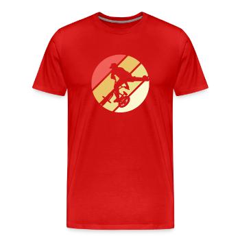BMX Kids Shirt Cyclisme Vintage Rétro - T-shirt bio Premium Homme - rouge - Devant - Damien (186cm)