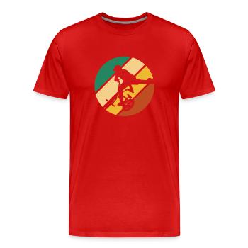BMX Kids Shirt Cyclisme Vintage Rétro - T-shirt bio Premium Homme - rouge - Devant - Damien (186cm)