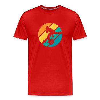 BMX Kids Shirt Cyclisme Vintage Rétro - T-shirt bio Premium Homme - rouge - Devant - Damien (186cm)