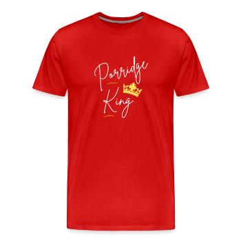 Cereal Grits Kasha Upma Rice And Morning Cornmeal - Men's Premium Organic T-Shirt - red - Front - Damien (186cm)