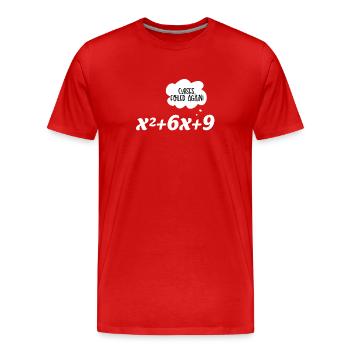Flüche Wieder Vereitelt In Mathe - Männer Premium Bio T-Shirt - Rot - Vorne - Damien (186cm)
