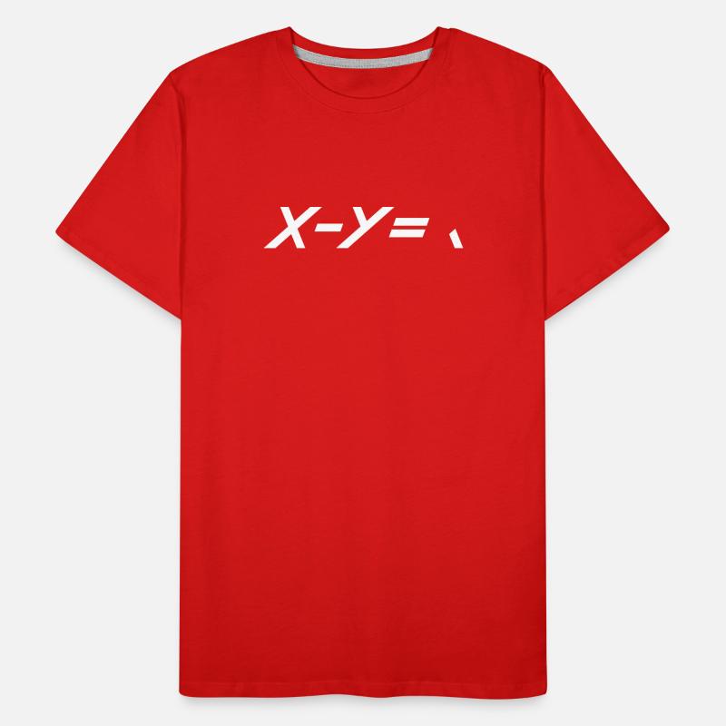 Math formulas X and Y Men's Premium Organic T-Shirt