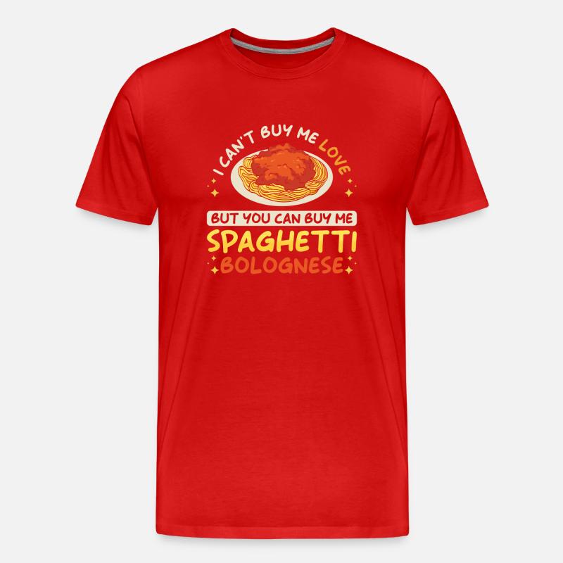 Spaghetti Bolognese - Männer Premium Bio T-Shirt - Rot