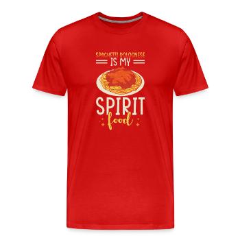 Spaghetti bolognaise - T-shirt bio Premium Homme - rouge - Devant - Damien (186cm)