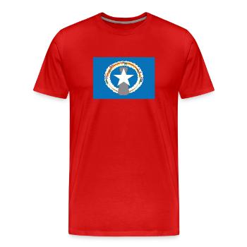 Official Northern Mariana Islands Flag Marianan - Men's Premium Organic T-Shirt - red - Front - Damien (186cm)