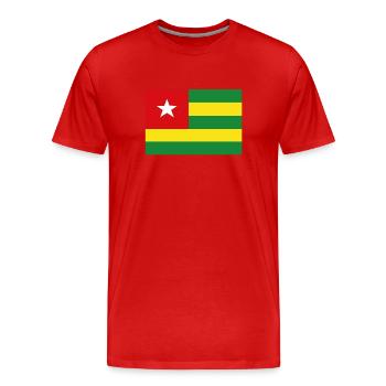 Official Togo Flag Togolese Country Pride - Men's Premium Organic T-Shirt - red - Front - Damien (186cm)
