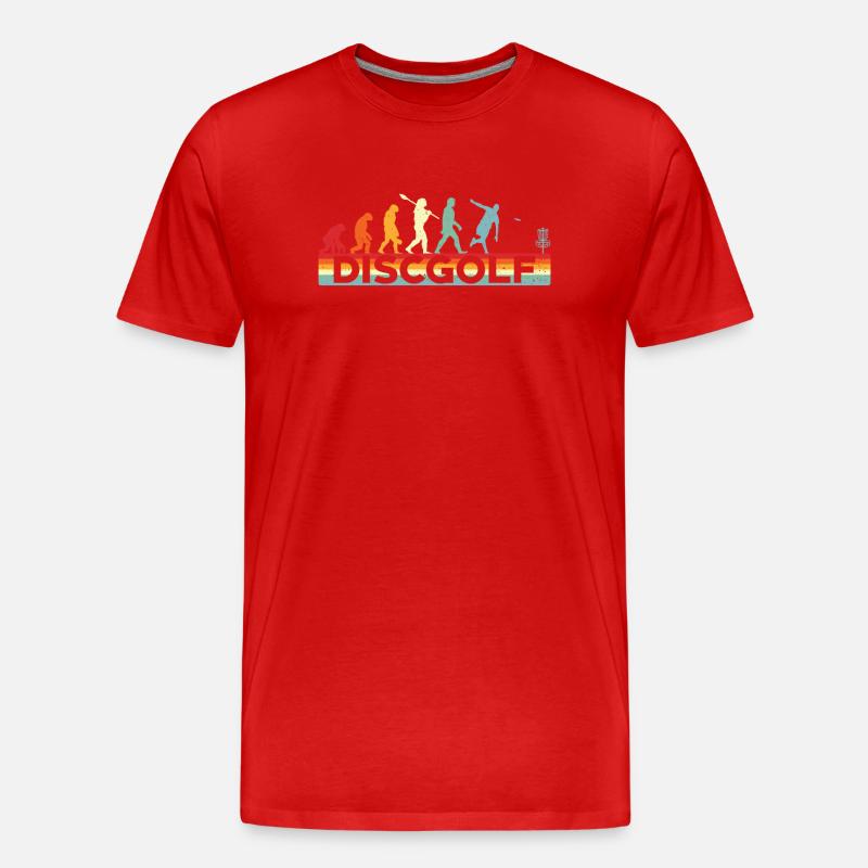 Disc Golf Evolution Disc Golf - T-shirt bio Premium Homme - rouge