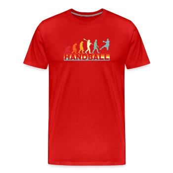 Handball Evolution Handball - Männer Premium Bio T-Shirt - Rot - Vorne - Damien (186cm)