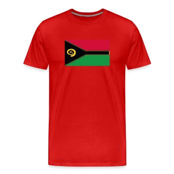 Offizielle Vanuatu Flagge Vanuatuan Country Pride - Männer Premium Bio T-Shirt - Rot - Vorne - Damien (186cm)