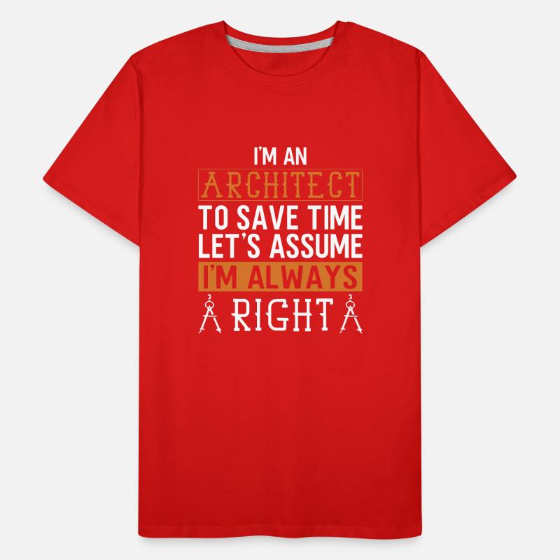 Architecte Cadeau Profession Architecture Emploi Architecte T-shirt bio Premium Homme