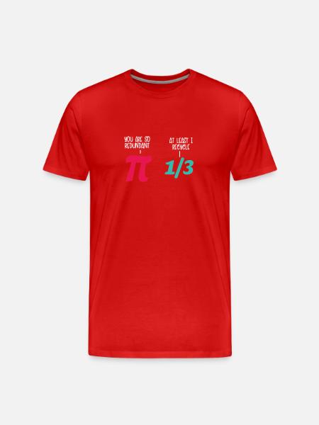 Math Fun Pi - T-shirt bio Premium Homme - rouge