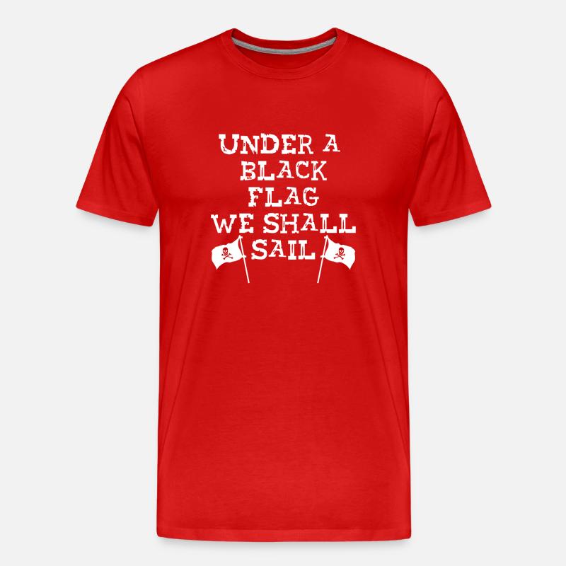 Unter Schwarzer Flagge - Männer Premium Bio T-Shirt - Rot