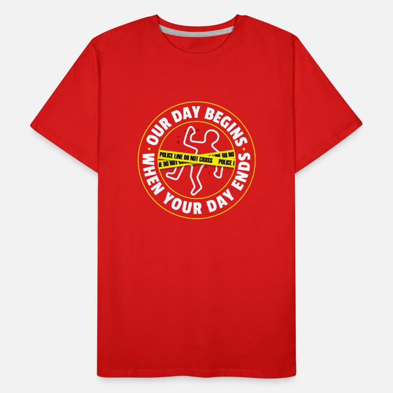 Securing traces - Kripo Polizei Kriminaltechnik Men's Premium Organic T-Shirt