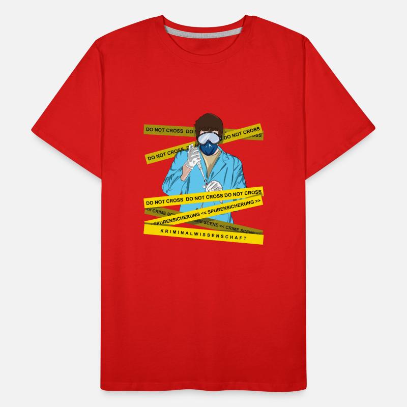 Securing traces - Kripo Polizei Kriminaltechnik Men's Premium Organic T-Shirt