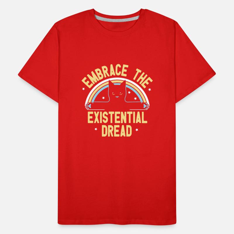 Umarme die Existential Dread Cat - liebe Katzen Männer Premium Bio T-Shirt