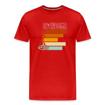 Détection de métaux, détecteur de métaux - T-shirt bio Premium Homme - rouge - Devant - Damien (186cm)
