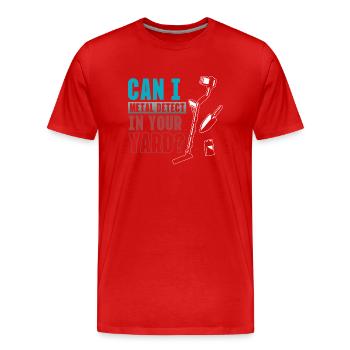 Détection de métaux, détecteur de métaux - T-shirt bio Premium Homme - rouge - Devant - Damien (186cm)