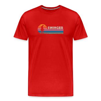 Détection de métaux, détecteur de métaux - T-shirt bio Premium Homme - rouge - Devant - Damien (186cm)