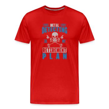 Détection de métaux, détecteur de métaux - T-shirt bio Premium Homme - rouge - Devant - Damien (186cm)