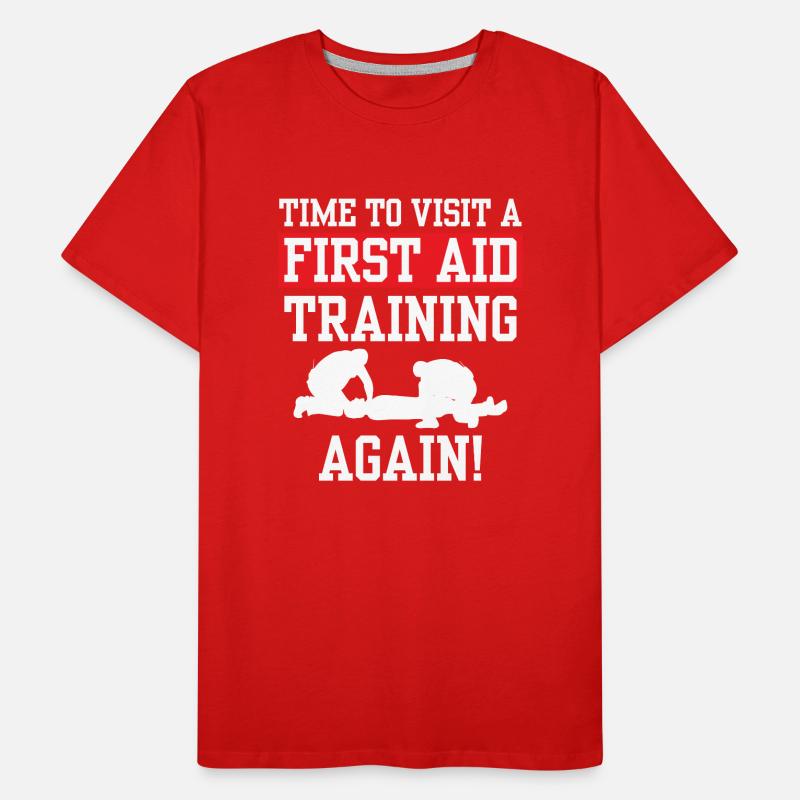 Time to attend a first aid course again Men's Premium Organic T-Shirt